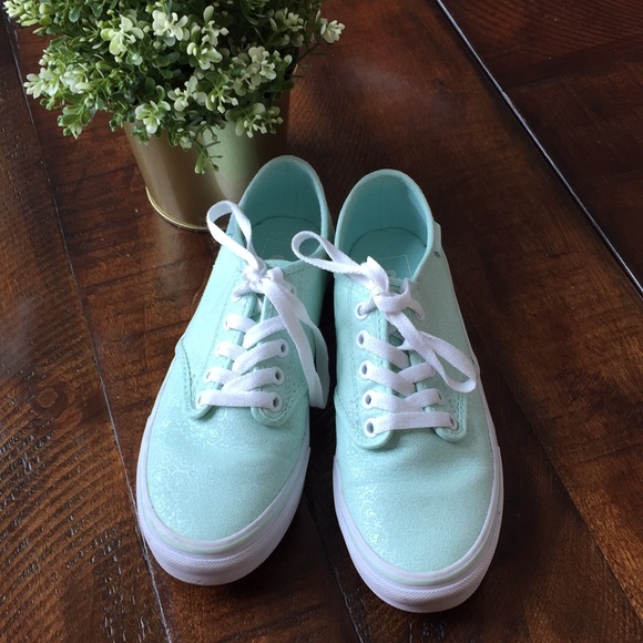 pastel green vans